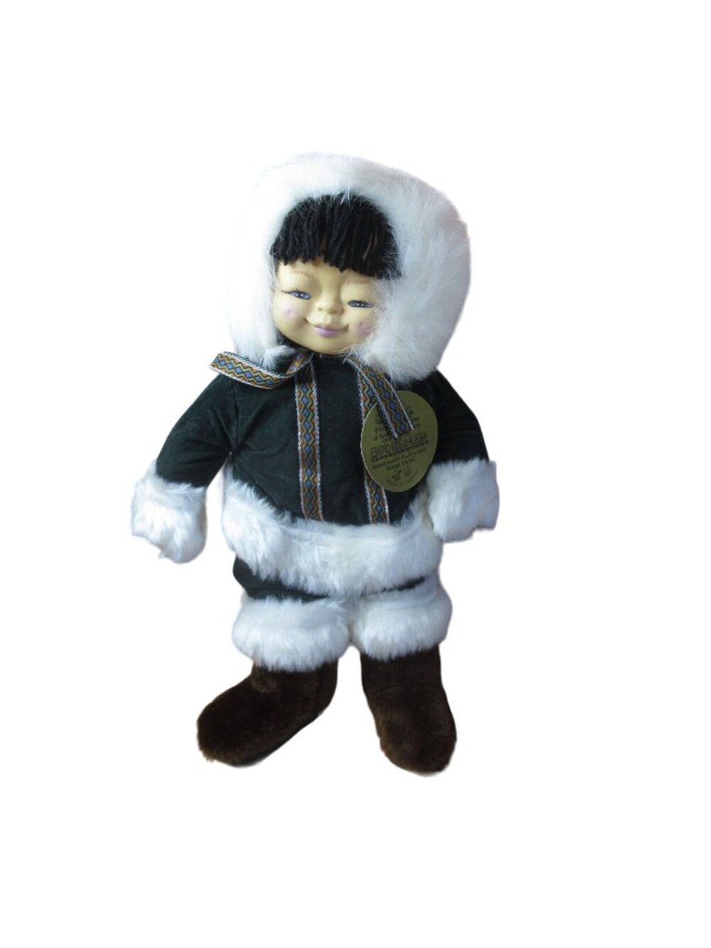 Eskimo Kids of Alaska 15 Inch Doll Vintage 1980s Made in Taiwan
